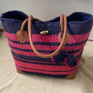 Straw beach bag- used 1 time